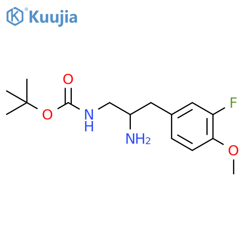 tert-butyl N-2-amino-3-(3-fluoro-4-methoxyphenyl)propylcarbamate structure
