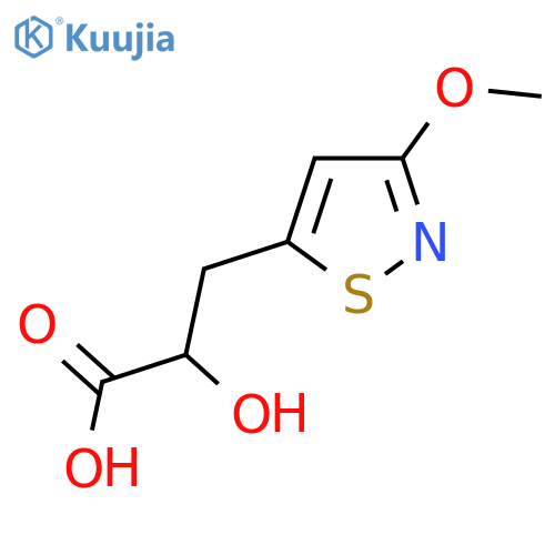 2-hydroxy-3-(3-methoxy-1,2-thiazol-5-yl)propanoic acid structure