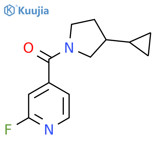 4-(3-Cyclopropylpyrrolidine-1-carbonyl)-2-fluoropyridine structure