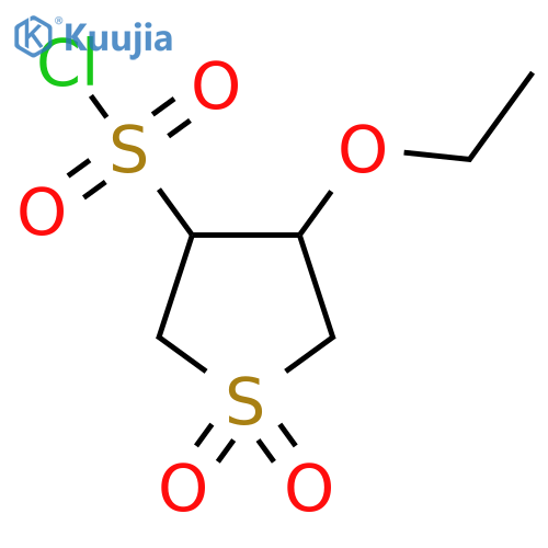 4-ethoxy-1,1-dioxo-1lambda6-thiolane-3-sulfonyl chloride structure