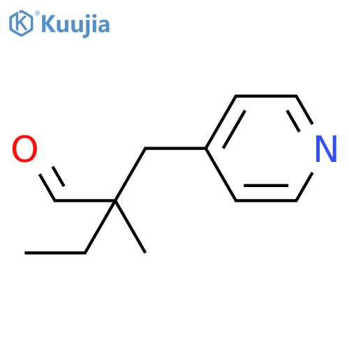 2-methyl-2-(pyridin-4-yl)methylbutanal structure