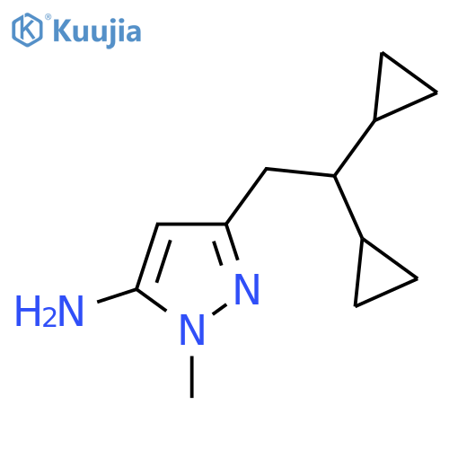 3-(2,2-dicyclopropylethyl)-1-methyl-1H-pyrazol-5-amine structure