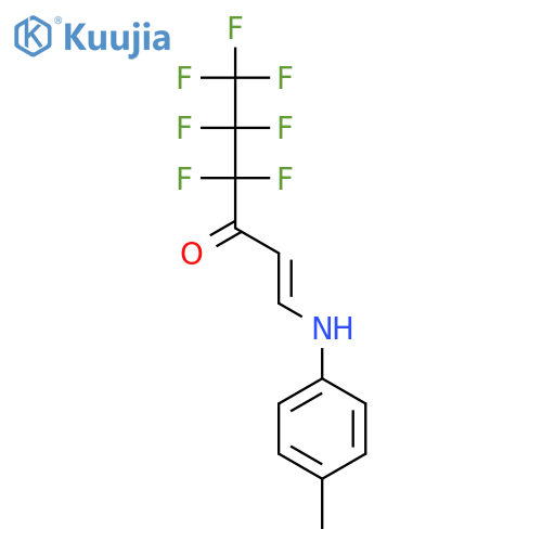 1-Hexen-3-one, 4,4,5,5,6,6,6-heptafluoro-1-[(4-methylphenyl)amino]- structure