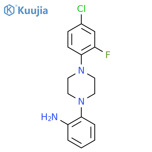 2-[4-(4-Chloro-2-fluorophenyl)-1-piperazinyl]aniline structure