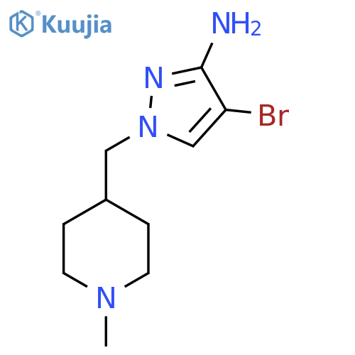 4-bromo-1-(1-methylpiperidin-4-yl)methyl-1H-pyrazol-3-amine structure