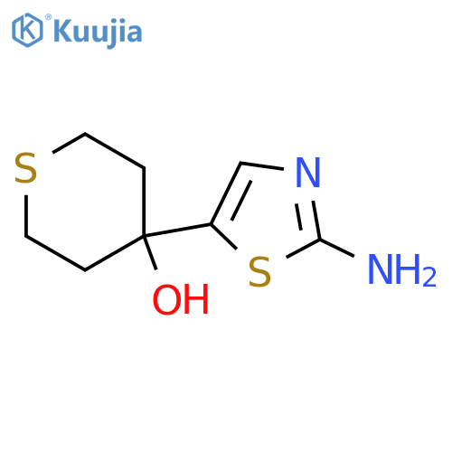 4-(2-amino-1,3-thiazol-5-yl)thian-4-ol structure