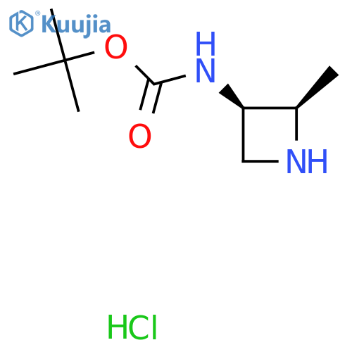 tert-butyl N-[cis-2-methylazetidin-3-yl]carbamate;hydrochloride structure