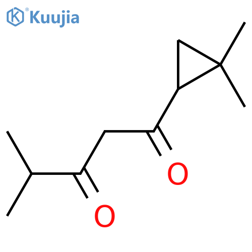 1-(2,2-dimethylcyclopropyl)-4-methylpentane-1,3-dione structure
