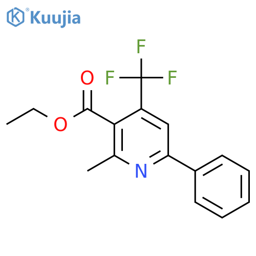 Ethyl 2-methyl-6-phenyl-4-(trifluoromethyl)nicotinate structure