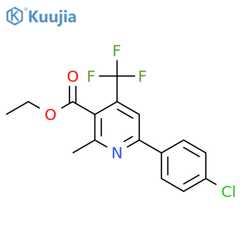 Ethyl 6-(4-chlorophenyl)-2-methyl-4-(trifluoromethyl)nicotinate structure
