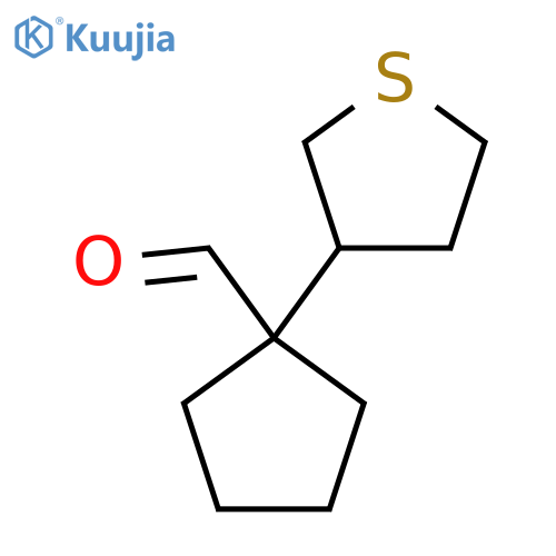 1-(thiolan-3-yl)cyclopentane-1-carbaldehyde structure
