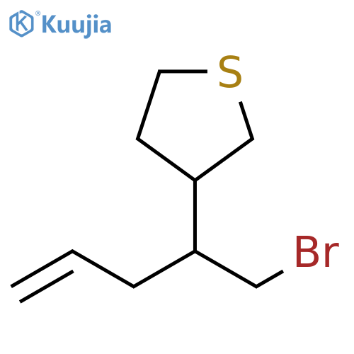 Thiophene, 3-[1-(bromomethyl)-3-buten-1-yl]tetrahydro- structure