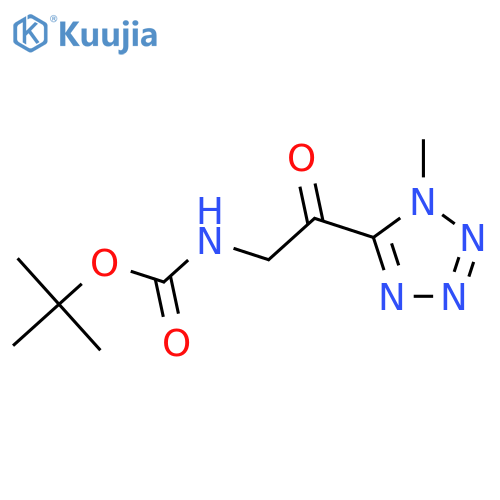 tert-butyl N-[2-(1-methyl-1H-1,2,3,4-tetrazol-5-yl)-2-oxoethyl]carbamate structure