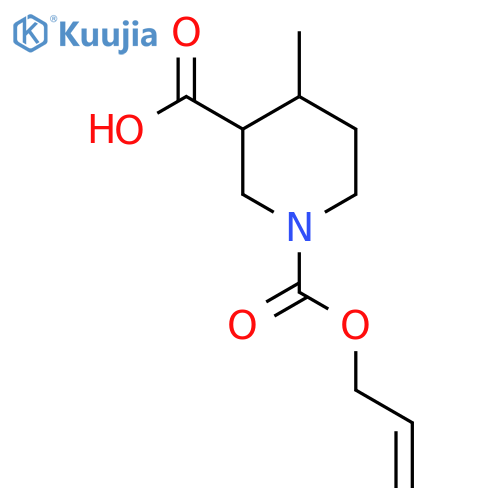 4-methyl-1-(prop-2-en-1-yloxy)carbonylpiperidine-3-carboxylic acid structure