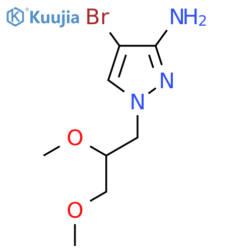 4-bromo-1-(2,3-dimethoxypropyl)-1H-pyrazol-3-amine structure