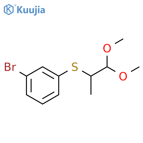 Benzene, 1-bromo-3-[(2,2-dimethoxy-1-methylethyl)thio]- structure