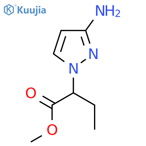 methyl 2-(3-amino-1H-pyrazol-1-yl)butanoate structure