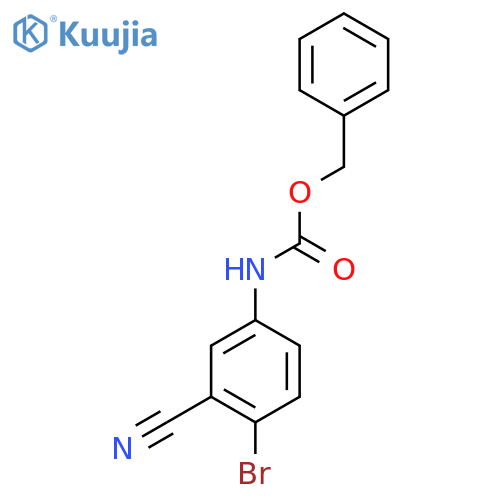 Benzyl n-(4-bromo-3-cyanophenyl)carbamate structure