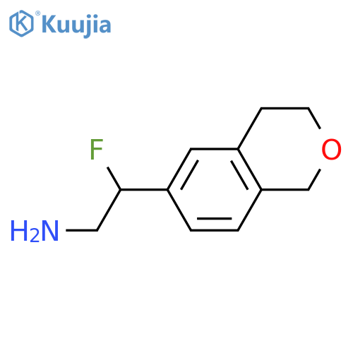 2-(3,4-dihydro-1H-2-benzopyran-6-yl)-2-fluoroethan-1-amine structure