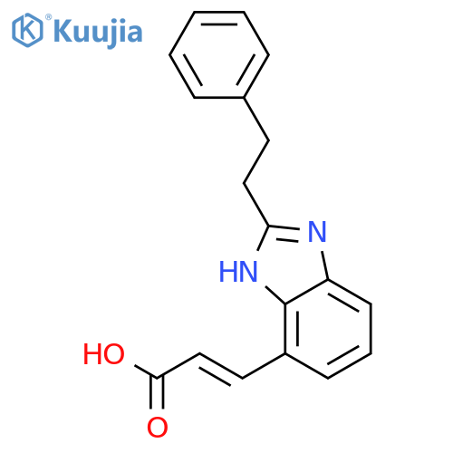2-Propenoic acid, 3-[2-(2-phenylethyl)-1H-benzimidazol-4-yl]-, (2E)- structure