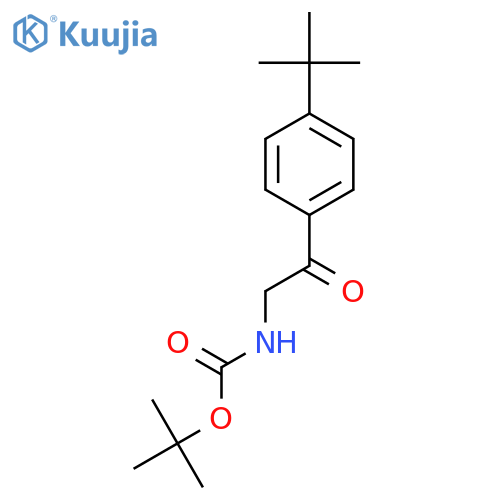 tert-butyl N-[2-(4-tert-butylphenyl)-2-oxoethyl]carbamate structure