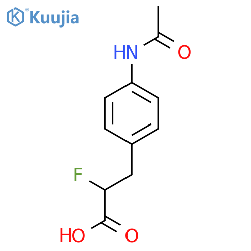 3-(4-Acetamidophenyl)-2-fluoropropanoic acid structure