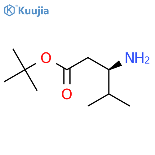tert-butyl (3R)-3-amino-4-methylpentanoate structure
