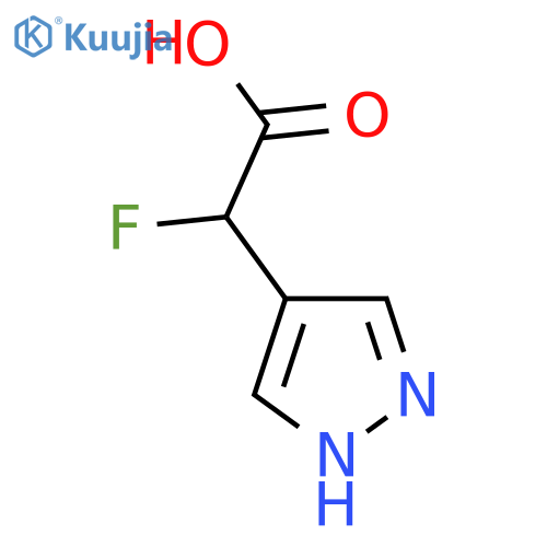 2-fluoro-2-(1H-pyrazol-4-yl)acetic acid structure