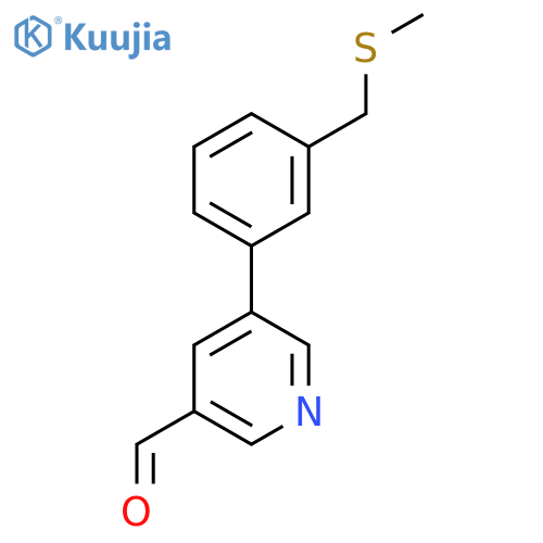 5-{3-[(Methylsulfanyl)methyl]phenyl}pyridine-3-carbaldehyde structure