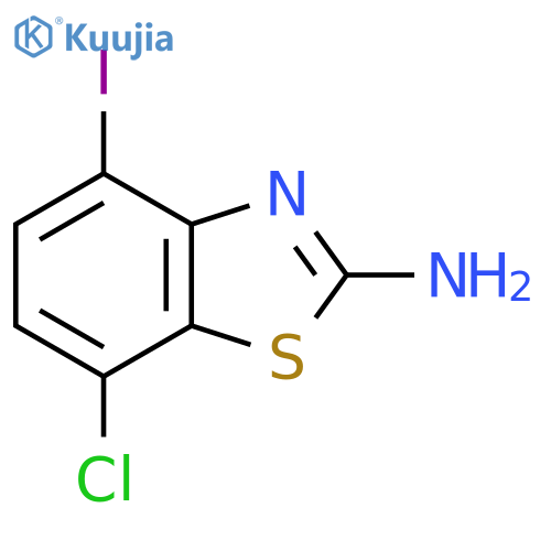 7-chloro-4-iodo-1,3-benzothiazol-2-amine structure