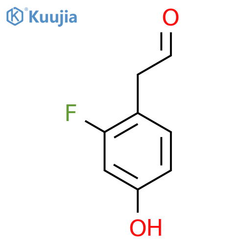 2-(2-fluoro-4-hydroxyphenyl)acetaldehyde structure