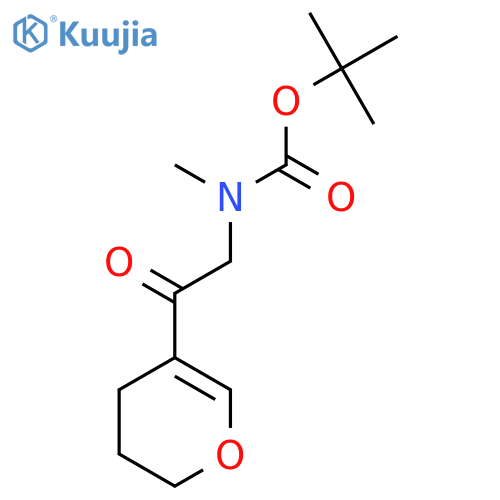 tert-butyl N-[2-(3,4-dihydro-2H-pyran-5-yl)-2-oxoethyl]-N-methylcarbamate structure