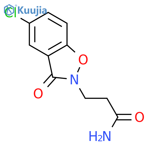1,2-BENZISOXAZOLE-2(3H)-PROPANAMIDE, 5-CHLORO-3-OXO- structure