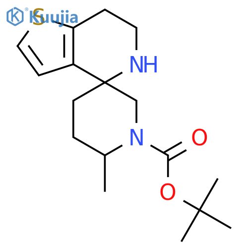 tert-butyl 6-methyl-6',7'-dihydro-5'H-spiropiperidine-3,4'-thieno3,2-cpyridine-1-carboxylate structure