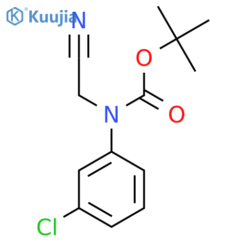 tert-butyl N-(3-chlorophenyl)-N-(cyanomethyl)carbamate structure