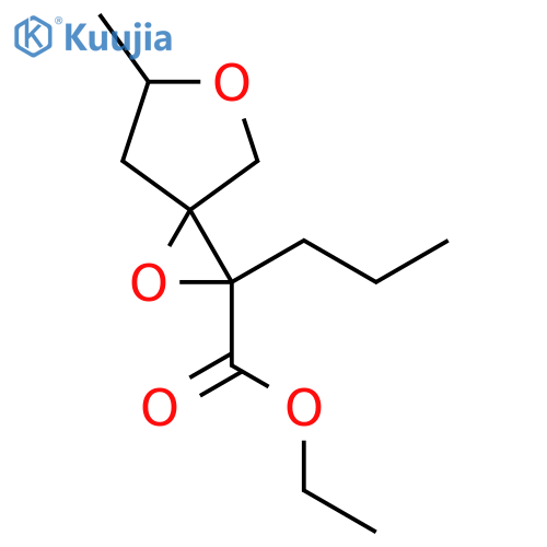Ethyl 6-methyl-2-propyl-1,5-dioxaspiro[2.4]heptane-2-carboxylate structure