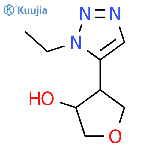 4-(1-ethyl-1H-1,2,3-triazol-5-yl)oxolan-3-ol structure