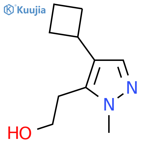 2-(4-cyclobutyl-1-methyl-1H-pyrazol-5-yl)ethan-1-ol structure