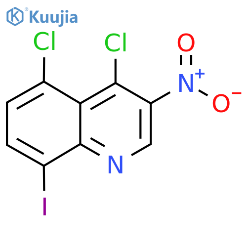 Quinoline, 4,5-dichloro-8-iodo-3-nitro- structure