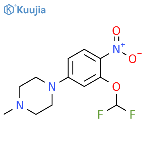 Piperazine, 1-[3-(difluoromethoxy)-4-nitrophenyl]-4-methyl- structure