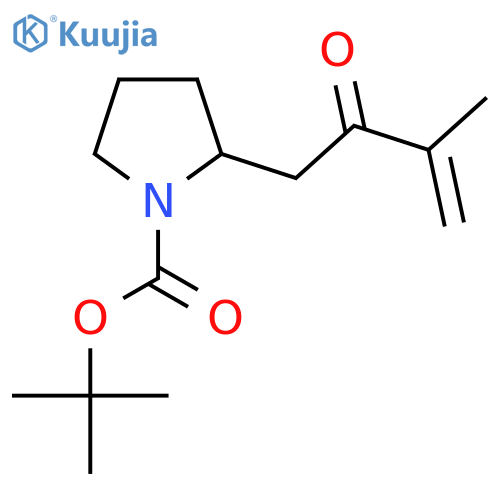 Tert-butyl 2-(3-methyl-2-oxobut-3-en-1-yl)pyrrolidine-1-carboxylate structure