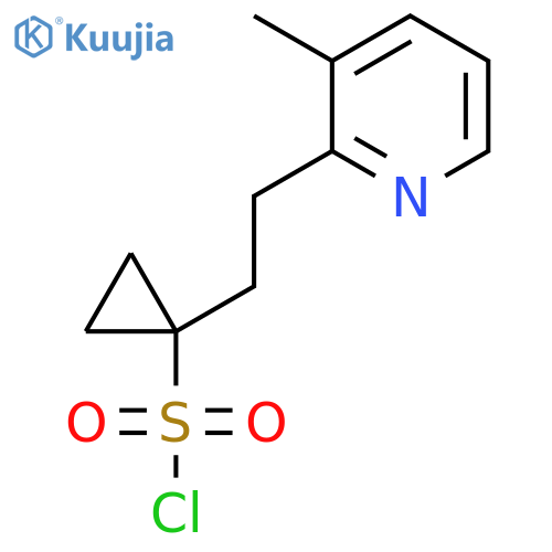1-2-(3-methylpyridin-2-yl)ethylcyclopropane-1-sulfonyl chloride structure