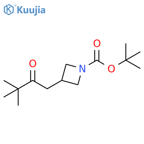 1-Azetidinecarboxylic acid, 3-(3,3-dimethyl-2-oxobutyl)-, 1,1-dimethylethyl ester structure