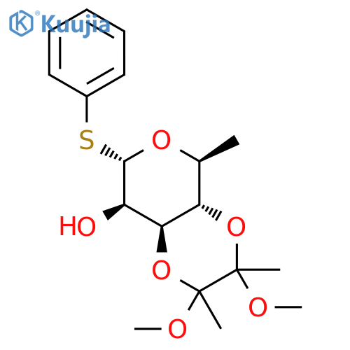 Phenyl 3,4-O-(2,3-Dimethoxybutan-2,3-diyl)-1-thio-a-L-rhamnopyranoside structure