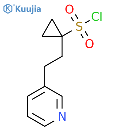 1-2-(pyridin-3-yl)ethylcyclopropane-1-sulfonyl chloride structure