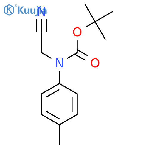 tert-butyl N-(cyanomethyl)-N-(4-methylphenyl)carbamate structure