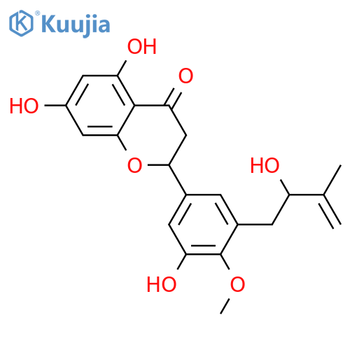 3',4',5,7-Tetrahydroxy-5'-prenylflavanone; (S)-form, Δ3''-Isomer, 2''ξ-hydroxy, 4'-Me ether structure