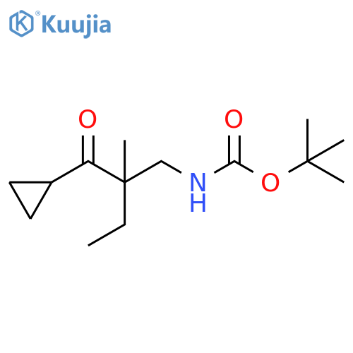 Carbamic acid, N-[2-(cyclopropylcarbonyl)-2-methylbutyl]-, 1,1-dimethylethyl ester structure