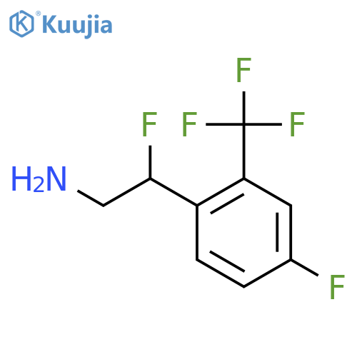 2-fluoro-2-4-fluoro-2-(trifluoromethyl)phenylethan-1-amine structure
