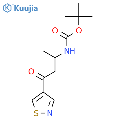 tert-butyl N-[4-oxo-4-(1,2-thiazol-4-yl)butan-2-yl]carbamate structure